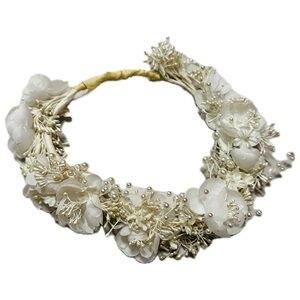 VTG Bridal Wedding Elegant White Floral Women's Headband